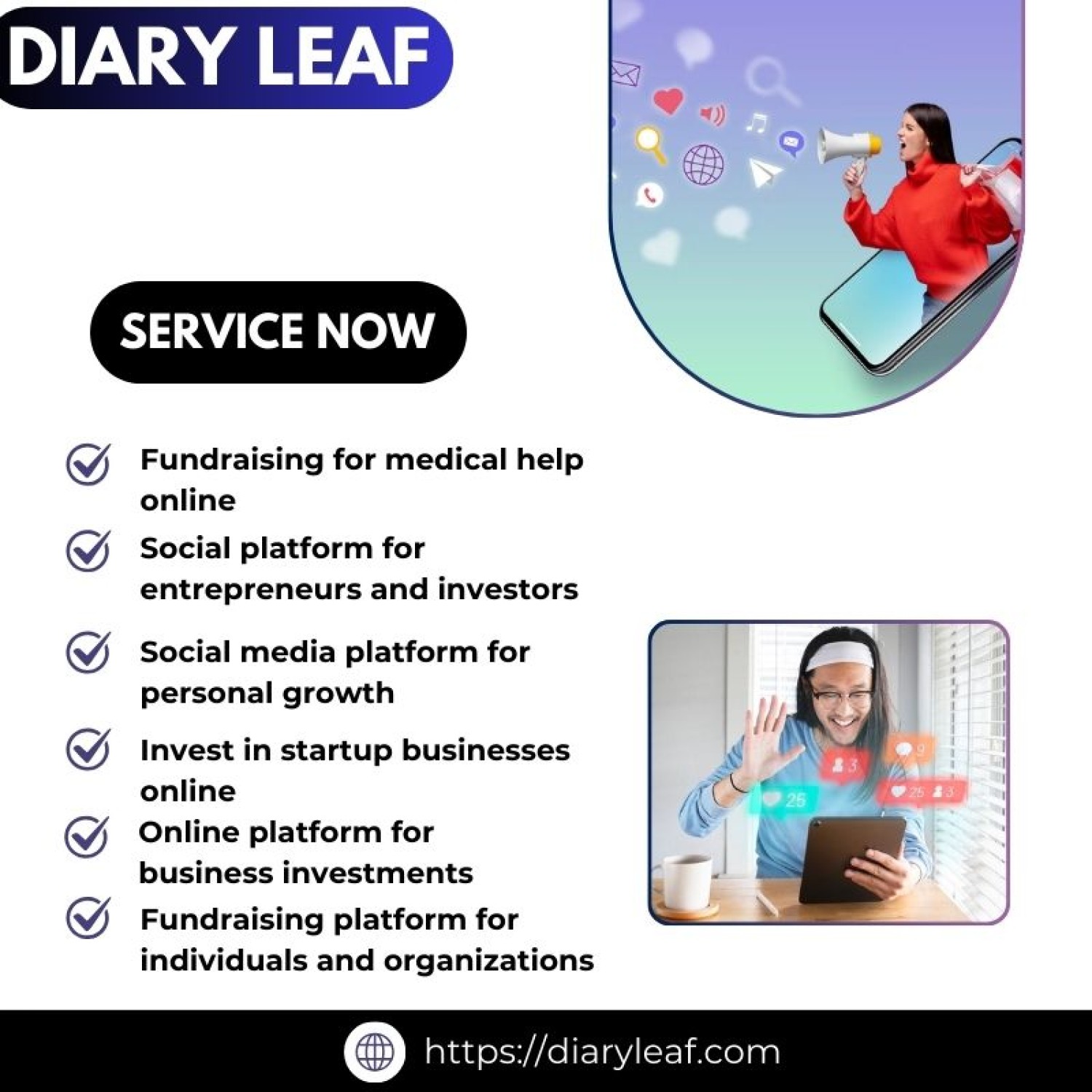 online-platform-for-business-investments-diary-leaf